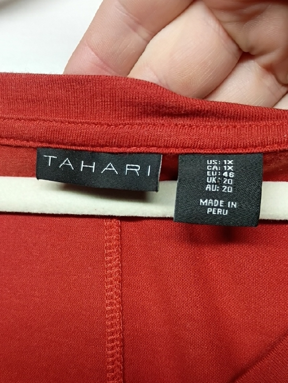 Tahari V-Neck Short Sleeve Tee - Picture 2 of 7